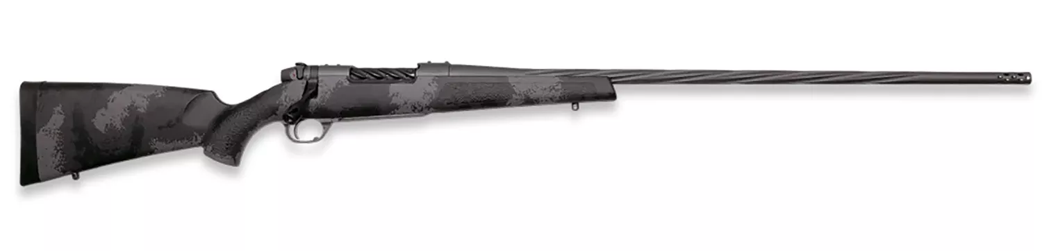 Weatherby MLW01N240WR6B Mark V Live Wild 240 Wthby Mag 4+1 24" Carbon Gray Cerakote Fluted Threaded Barrel, Drilled & Tapped Steel Receiver, Fixed Black & Gray Accents Polymer Stock, Right Hand