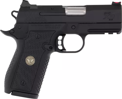 WILSON EDC X9 2.0 9MM 3.25" - LIGHT RAIL 15RD BLACK ARMOR