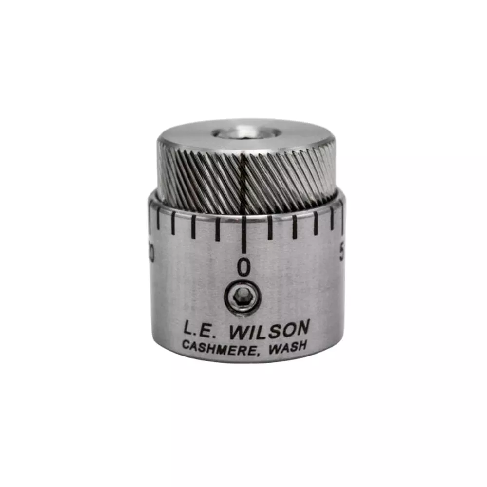 Wilson Stainless Steel Micro-Adjustable Bullet Seater Cap for Standard Inline Seater Die
