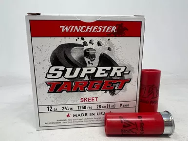 Winchester 12 Gauge Super-Target Ammunition TRGT12509CASE #9 Shot 2-3/4" 1oz 1250fps CASE 250 Rounds