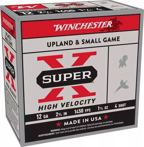 Winchester 12 Gauge Super-X #4 High Velocity Shotgun Shells