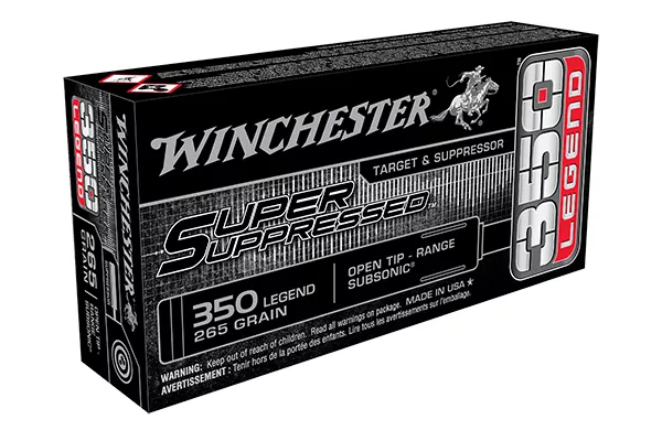 Winchester .350 Legend 255GR Super Suppressed Ammo - 20RD