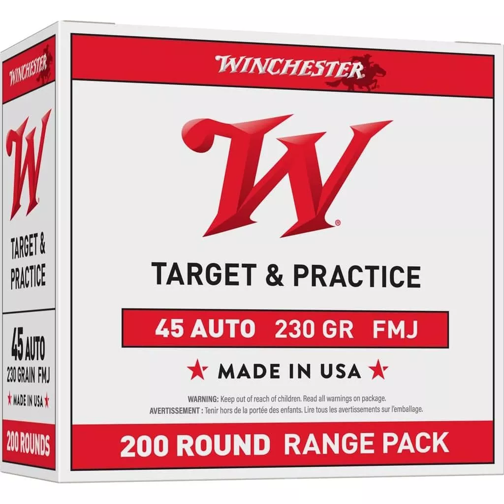 Winchester .45 ACP Handgun Ammunition 230 gr FMJ - 200 ct