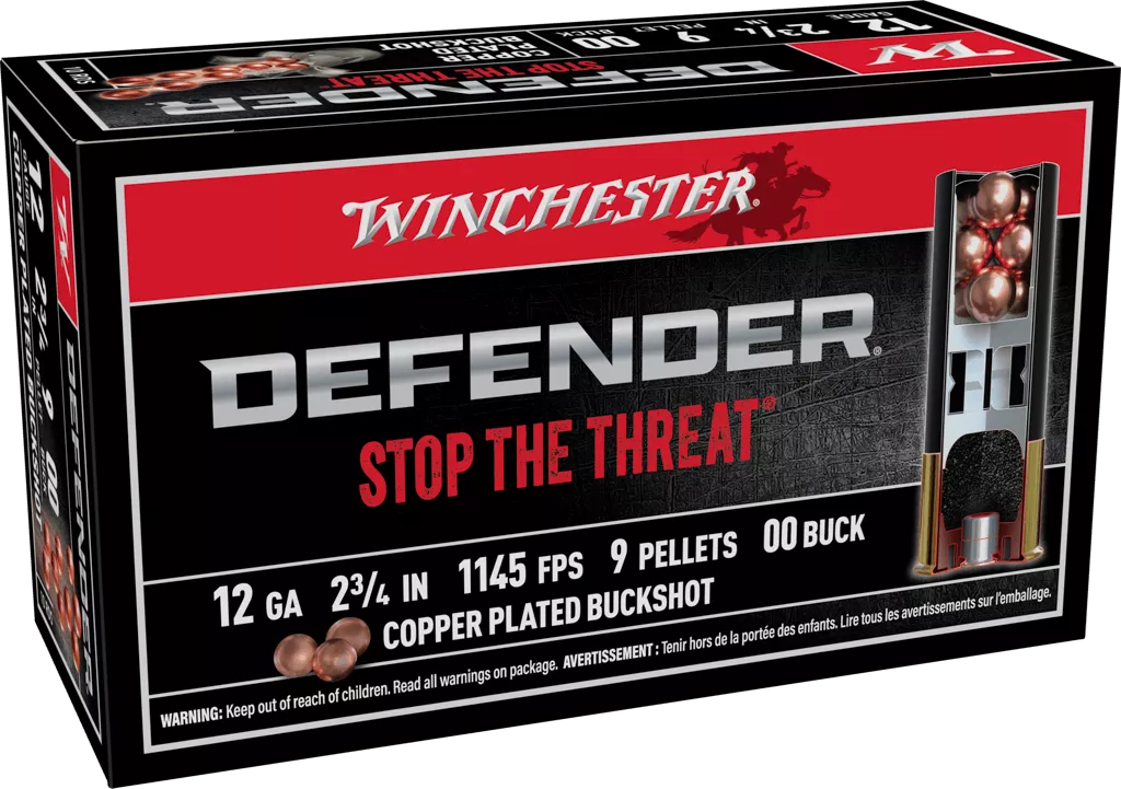 Winchester Defender 12GA 00 Buck Shot - 10 Round Box