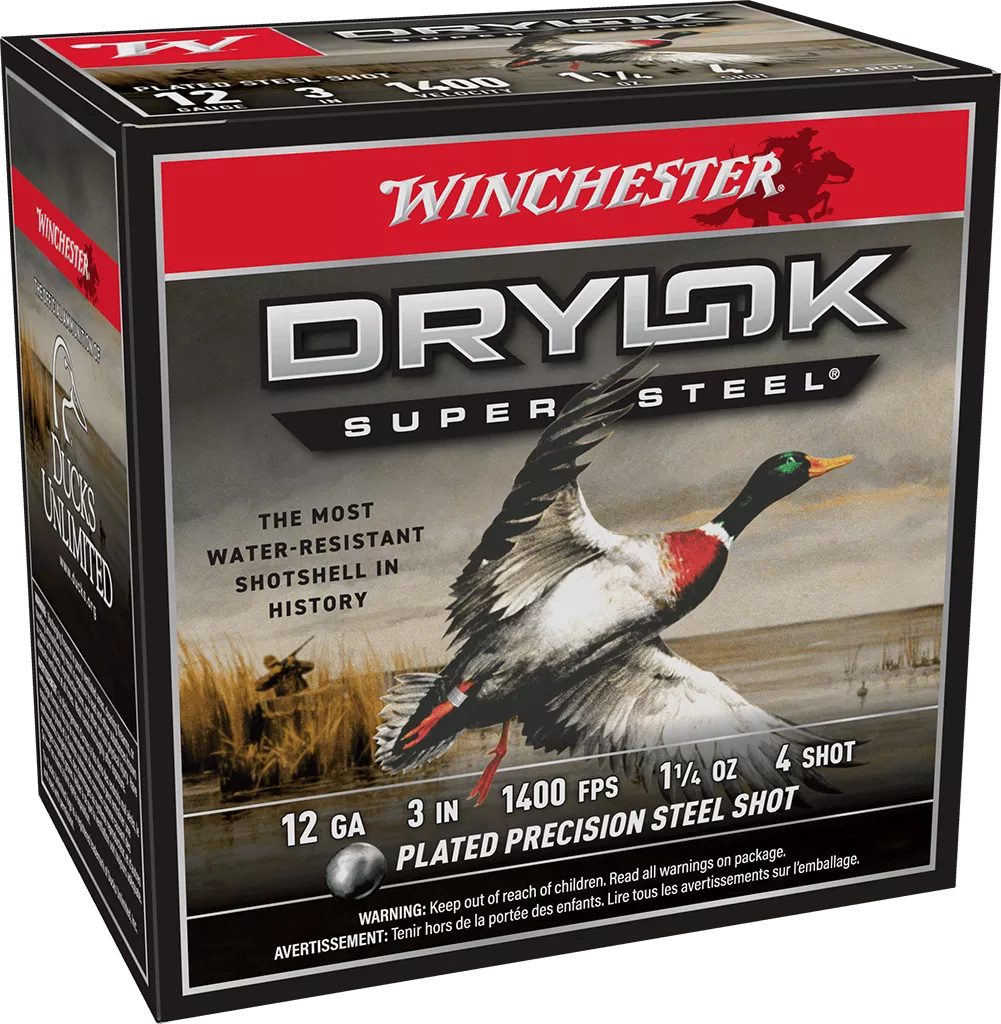 Winchester Drylok Super Steel 12 Ga #4 Shotgun Shells - 25 Rd