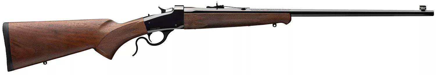 Winchester Repeating Arms 524100102 Model 1885 Low Wall Hunter Full Size 22 LR 1rd 24" Brushed Polish Blued Octagon Barrel, Brushed Polish Blued Drilled & Tapped Steel Receiver, Satin Walnut Fixed Sto