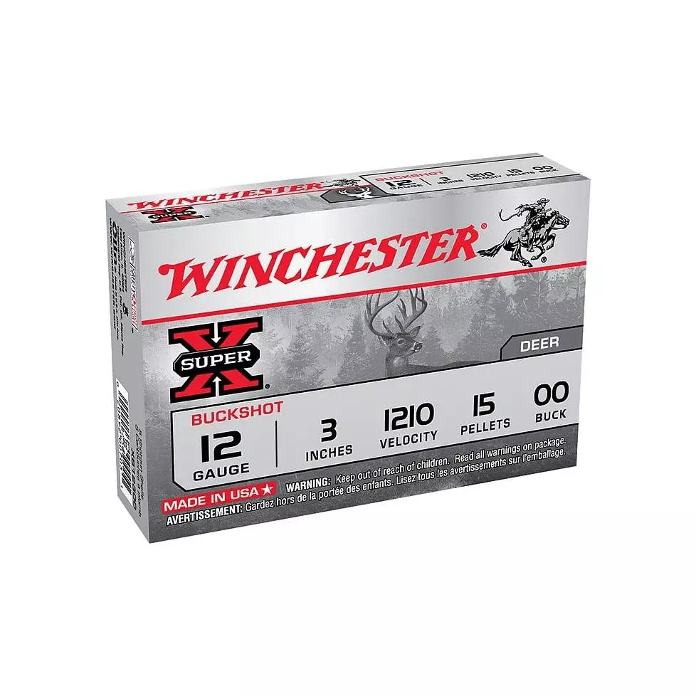 Winchester Super-X 12 Gauge Buckshot Shotshells - 15 ct