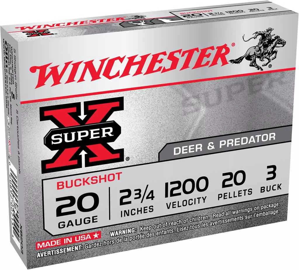 Winchester Super X 20 Ga Buckshot Shotshells - 15 ct