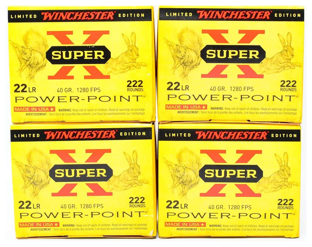 Winchester Super-X .22LR 40gr Power-Point Ammunition, 888 Rounds