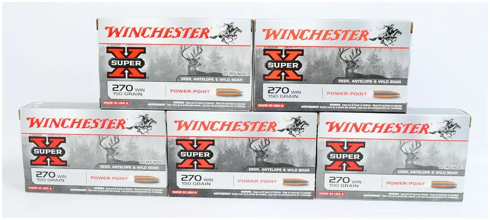 Winchester Super-X Power-Point .270 Winchester 150-Grain Rifle Ammunition, 100 Rounds