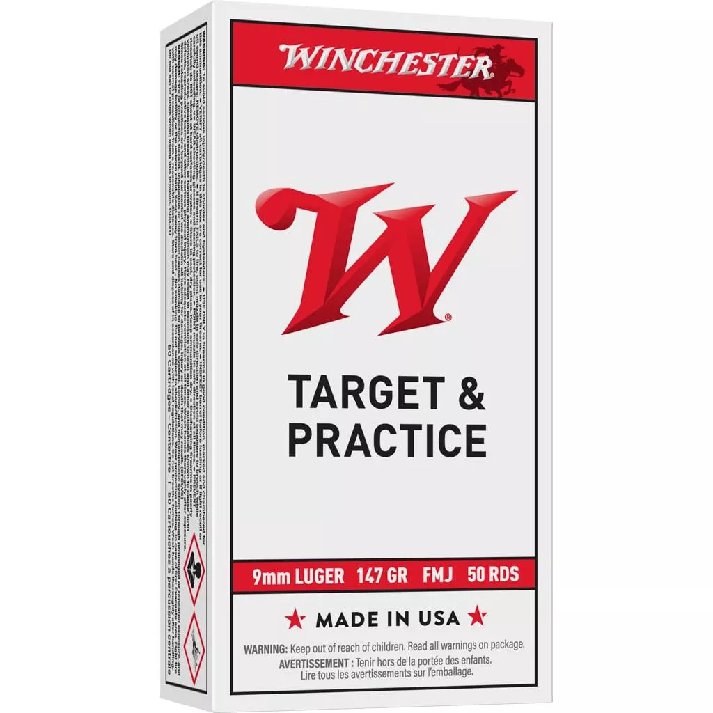 Winchester Target 9mm Luger 147 gr. FMJ 990 fps 50/ct