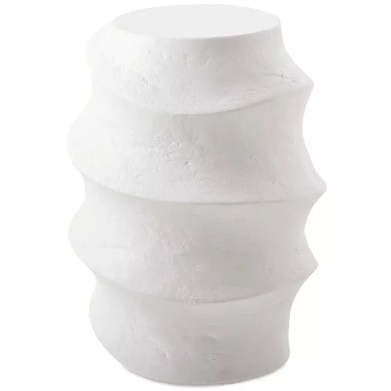winded accent table white