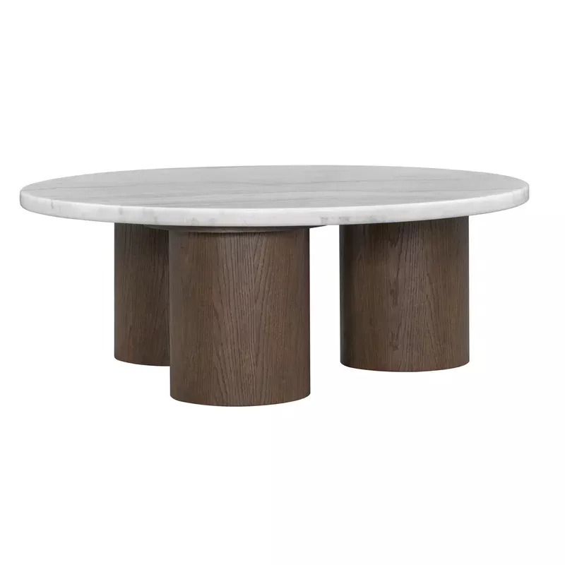 winslow coffee table white marble