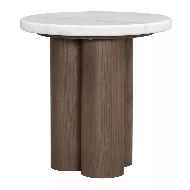 winslow end table white marble