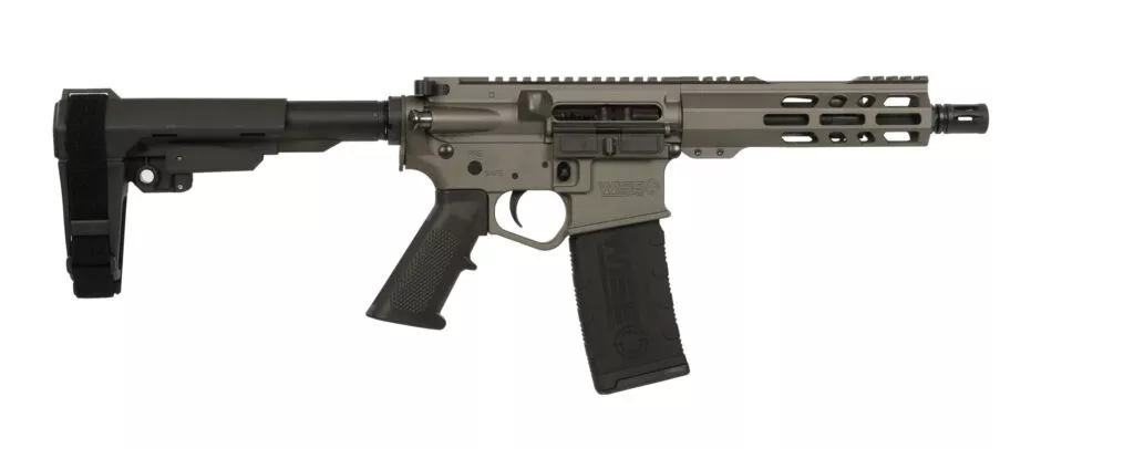 WISE ARMS WA-15B 5.56MM Tungsten 7.5" Pistol with SBA3 Brace UPC 610655288342