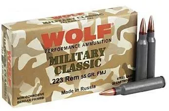 Wolf Military Classic .223 Rem 55gr FMJ - 20 Rounds