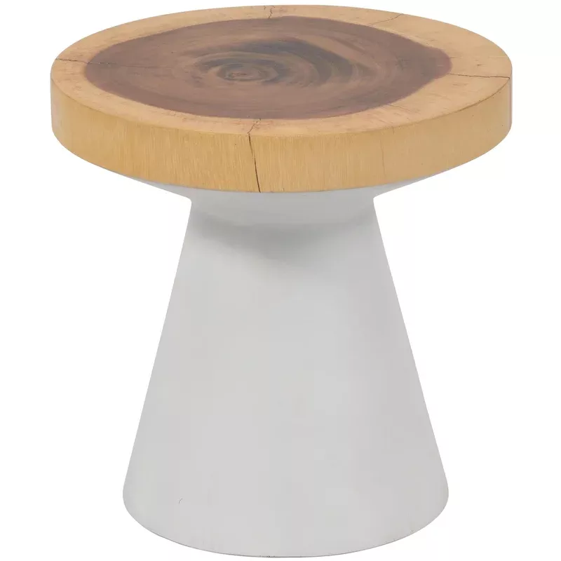 wood top accent table natural