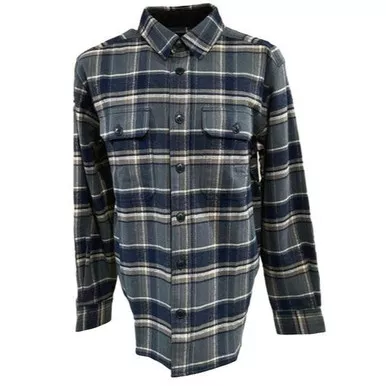 Woolly Dry Goods Men’s 9 oz Flannel Shirtjac – 100% Cotton Regular Fit #WF9OZC