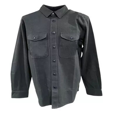 Woolly Dry Goods Men’s 9 oz Solid Flannel Shirt – Heavyweight Cotton #WC9OZC0