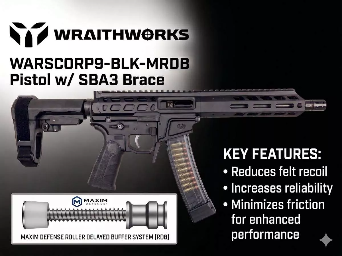 Wraithworks WARSCORP9 Roller Delayed Side-Charging AR Pistol - 9mm