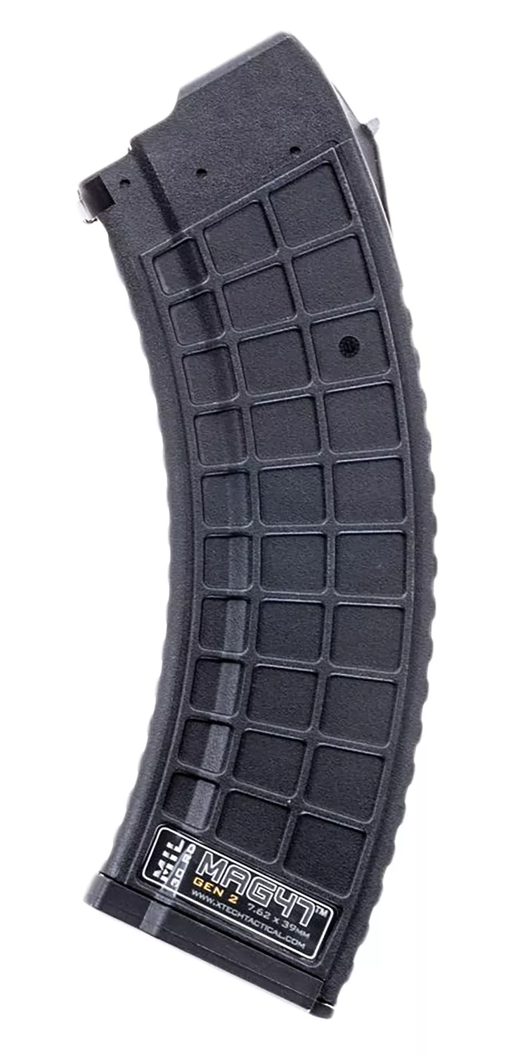 Xtech Tacitcal XTT1152BLKMIL Gen2 30rd Waffle 7.62X39 Fits AK-47 Black Stainless Steel