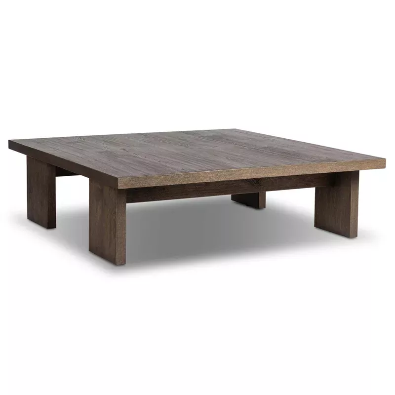 yarra square coffee table grey oak by four hands