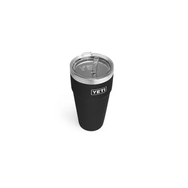 Yeti Rambler 26 Oz Stackable Cup With Straw Lid - Black #21071500644