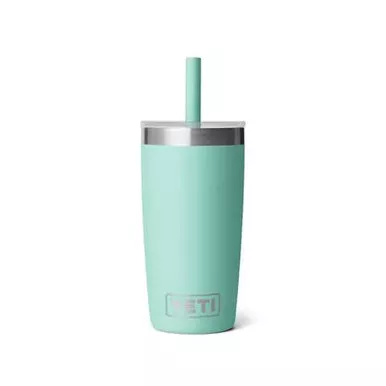 YETI Rambler Jr 10 oz Seafoam BPA Free Kids Cups with Silicone Straw