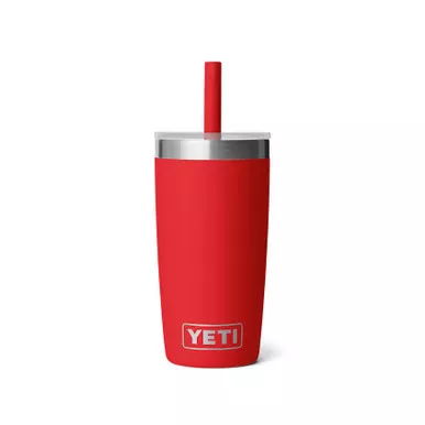 YETI Rambler Jr. 10 oz Tumbler With Silicone Straw Lid Rescue Red