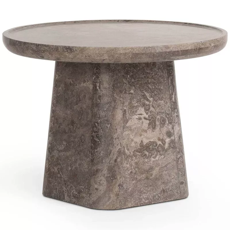 zane end table warm grey by four hands