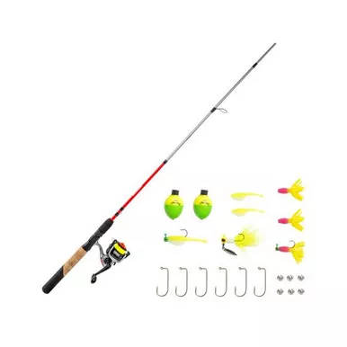 Zebco Ready Tackle Crappie 10sz 6'6" 2pc Ultra Light Spinning Combo with Mr. Crappie Tackle #RTCR10662UL.NS3