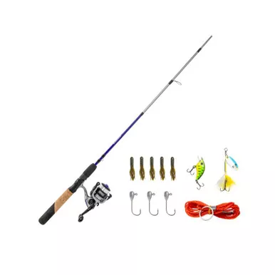 Zebco Ready Tackle Panfish 10sz 5'6" 2pc Light Spinning Combo with Strike King Tackle #RTPF10562L.NS3