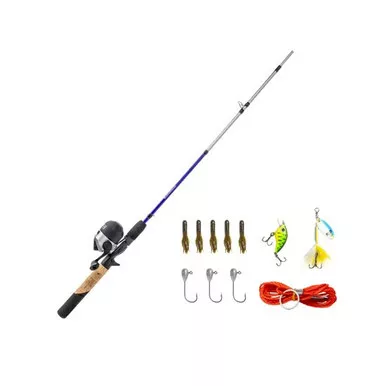 Zebco Ready Tackle Panfish 5'6" 2pc Medium Light Spincast Combo with Strike King Tackle #RTPFSC562ML.NS3
