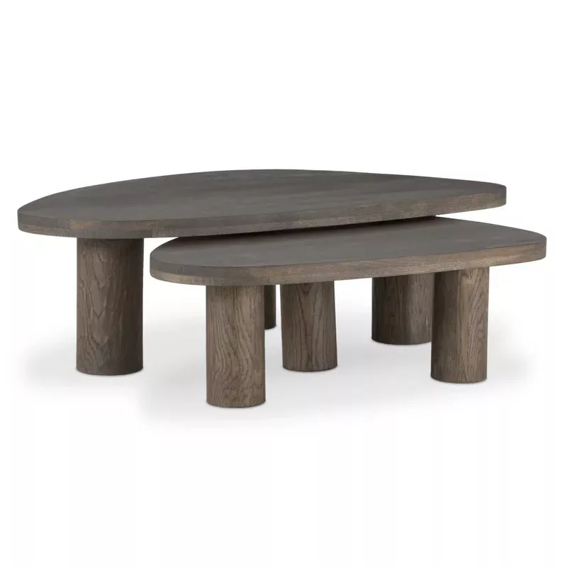 zion nesting coffee table set grey tobacco by four hands