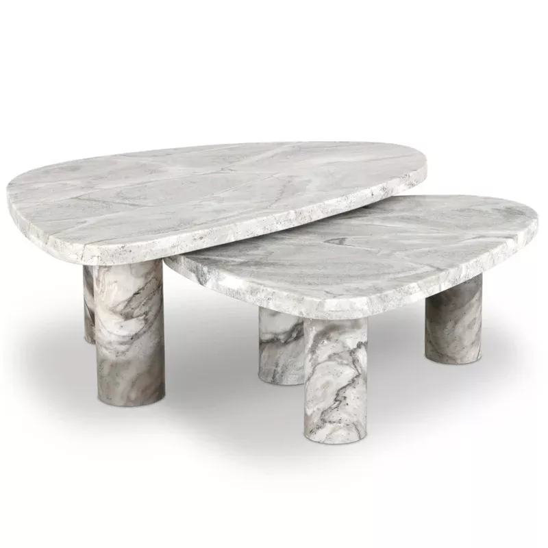 zion nesting coffee table set sage onyx by four hands