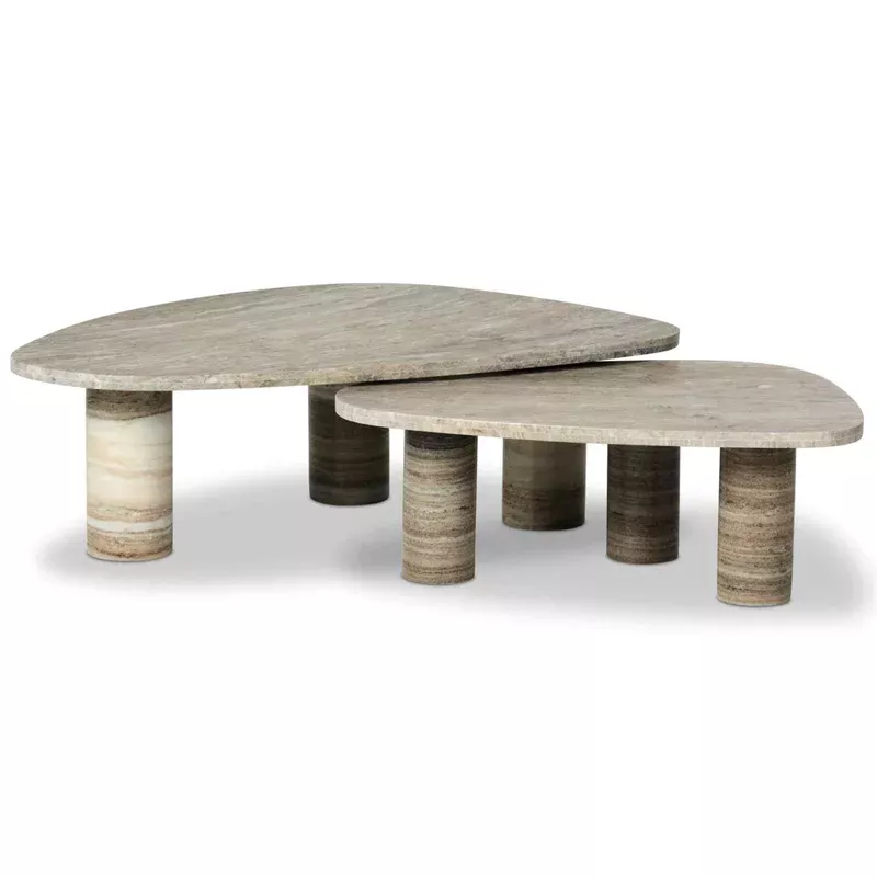 zion nesting coffee tables antique white by four hands